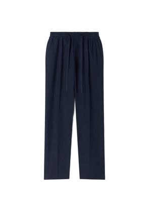 SANDRO straight-leg linen trousers - Blue