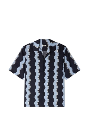 SANDRO printed linen shirt - Blue