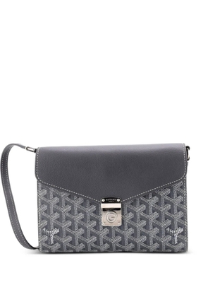 Goyard Pre-Owned Chypre Wallet on Strap Coated Canvas with Leather crossbody bag - Grey