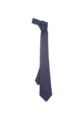 ETRO paisley-pattern silk tie - Blue