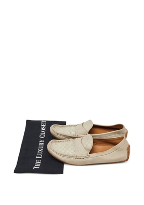 Gucci Pre-Owned GG leather loafers - Neutrals