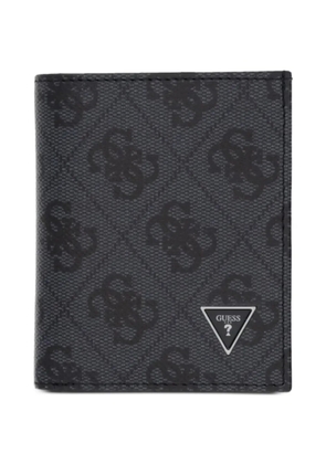 GUESS USA Milano monogram-print logo-plaque wallet - Black