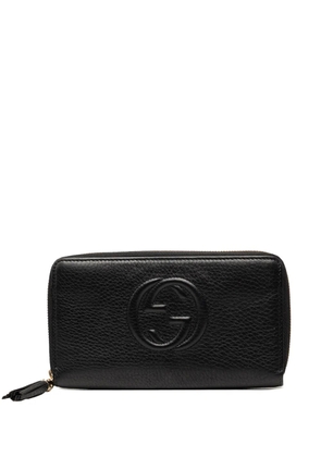 Gucci Pre-Owned 2000-2015 Calfskin Soho Zip Around Continental Wallet long wallets - Black