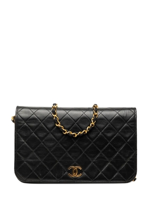 CHANEL Pre-Owned 1991-1994 CC Quilted Lambskin Full Single Flap crossbody bag - Black