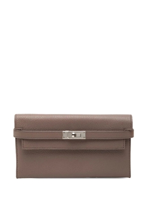Hermès Pre-Owned 2008 Chevre Mysore Kelly Longue Wallet long wallets - Brown
