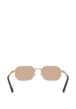 Versace Eyewear Greca-detail geometric-frame sunglasses - Gold
