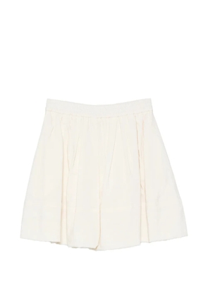Odeeh pleated elasticated-waistband mini skirt - Neutrals