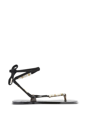 Ancient Greek Sandals Esther Beads sandals - Black