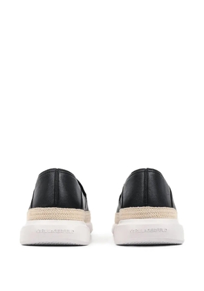 Karl Lagerfeld logo-print braided-trim loafers - Black
