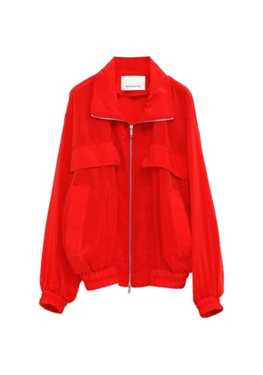 The Frankie Shop zip-up elasticated-trim jacket - Red