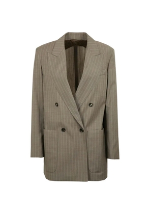 Max Mara pinstripe double-breasted blazer - Neutrals