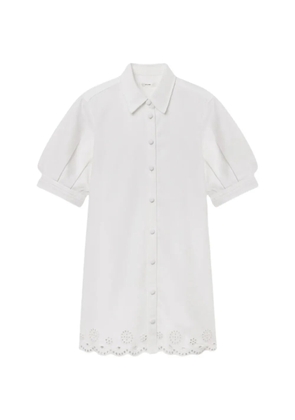 FRAME Eyelet Play billow-sleeve mini dress - White