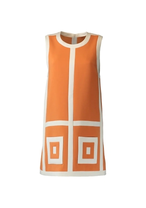 Alexis Estara geometric-pattern mini dress - Orange