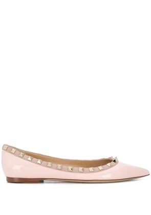 Valentino Garavani Rockstud pointed ballerina shoes - Pink