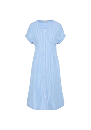 Calvin Klein striped button-down midi dress - Blue