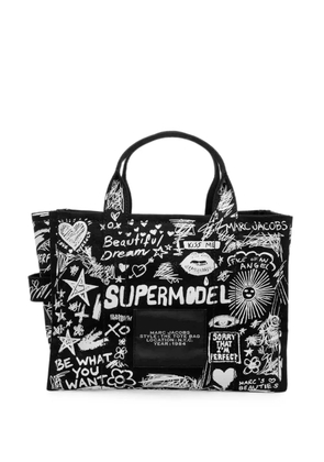 Marc Jacobs Punk Scribble graffiti-print medium tote bag - Black