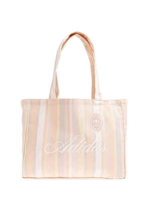 adidas striped embroidered tote bag - Neutrals