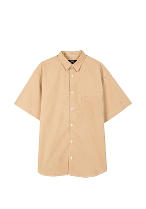 Comme des Garçons Homme contrast-stitch short-sleeve shirt - Neutrals