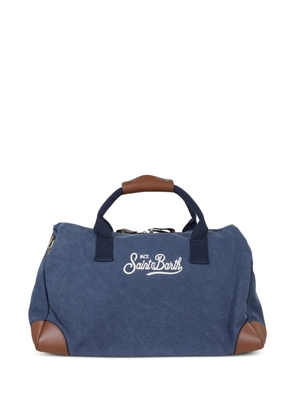 MC2 Saint Barth logo-embroidered leather-trim holdall - Blue