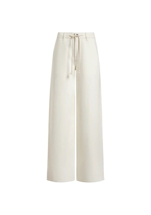 12 STOREEZ drawstring wide-leg jeans - White