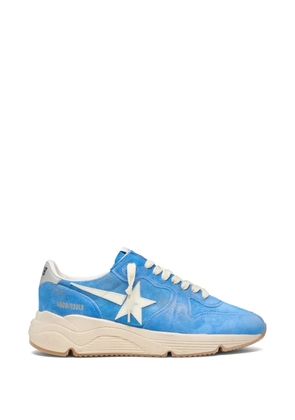 Golden Goose Running Sole in bright blue suede with white star sneakers