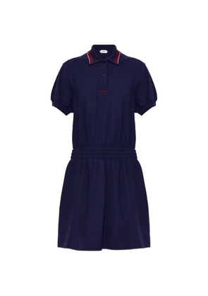 Versace Greca-border polo dress - Blue