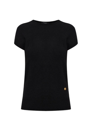 Balmain logo-appliqué T-shirt - Black