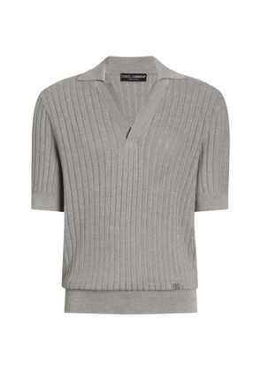 Dolce & Gabbana silk polo shirt - Grey