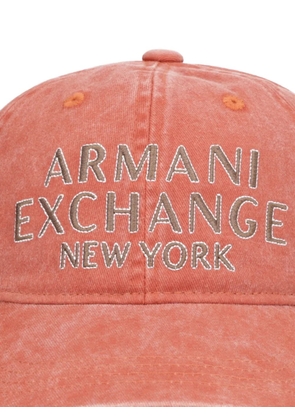 Armani Exchange embroidered baseball cap - Orange