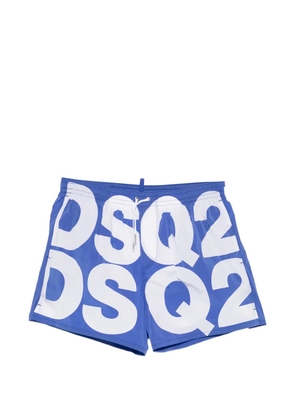 DSQUARED2 logo-print drawstring swim shorts - Blue