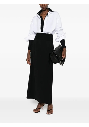 Marie Adam-Leenaerdt tie-fastening wrap maxi skirt - Black