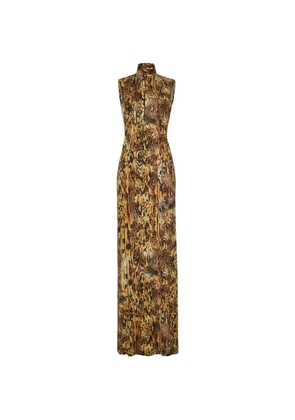Adam Lippes Theo abstract-print silk maxi dress - Neutrals