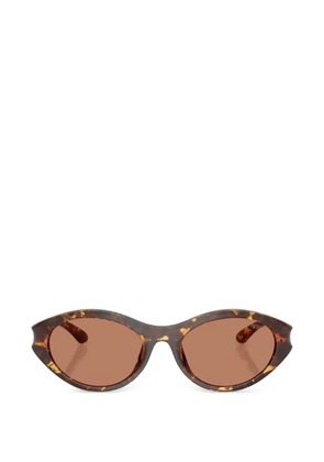 Diesel tortoiseshell-effect oval-frame sunglasses - Brown