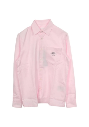 Prada Pre-Owned 2000s logo-embroidered long-sleeve shirt - Pink