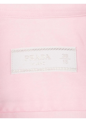 Prada Pre-Owned 2000s logo-embroidered long-sleeve shirt - Pink