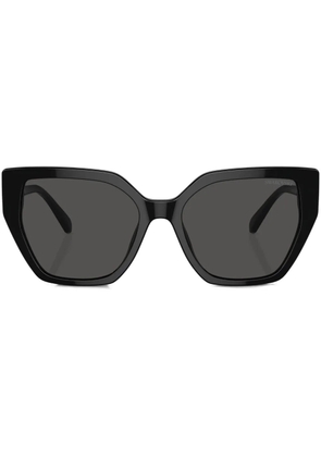 Swarovski Eyewear crystal-embellished geometric-frame sunglasses - Black