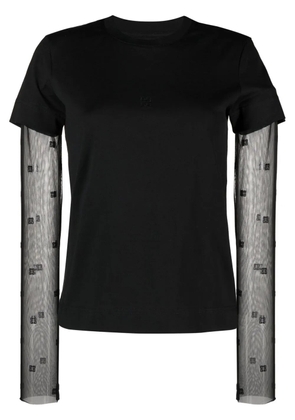 Givenchy 4G tulle-sleeve T-shirt - Black