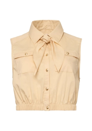Cinq A Sept sleeveless tie-neck top - Neutrals