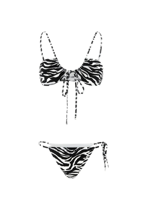 The Attico animal-print bikini set - White