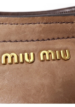 Miu Miu Pre-Owned buckled leather shoulder bag - Neutrals