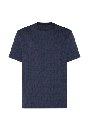 FENDI FF cotton-piqué T-shirt - Blue