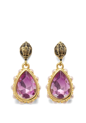 Kurt Geiger London eagle-head crystal-embellished earrings - Gold