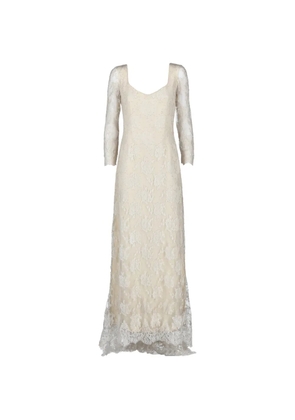 Vintage floral lace dress - Neutrals