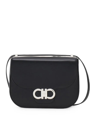 Ferragamo Double Gancini North-South crossbody bag (XS) - Black
