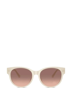 Coach quilted-effect round-frame sunglasses - Neutrals