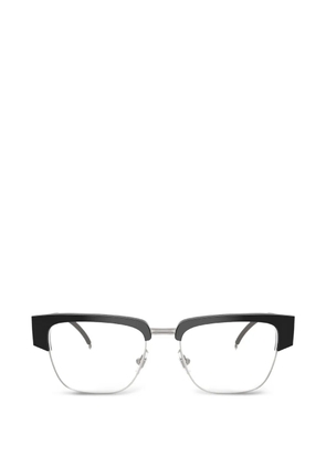 Diesel logo-plaque square-frame glasses - Black