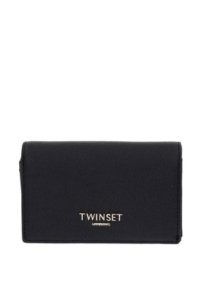 TWINSET logo-lettering wallet - Black