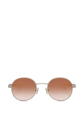 Moncler Eyewear matte bronze round-frame sunglasses - Silver