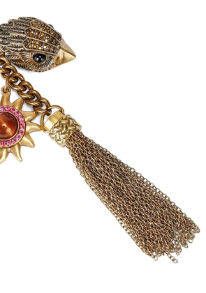 Kurt Geiger London eagle-head sun-charm keyring - Gold