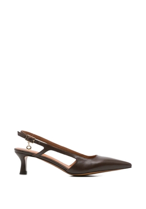 Maje pointed-toe slingback pumps - Brown